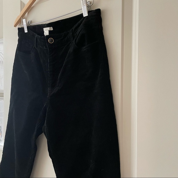H&M black ankle length corduroy pants Size US12 - Picture 8 of 16